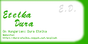 etelka dura business card